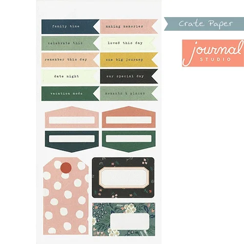 Crate Paper Sticker Sheet Journal Studio Collection