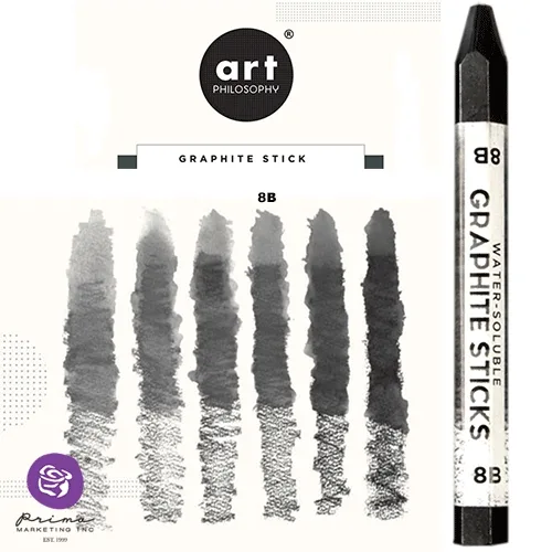 Prima Marketing Art Philosophy Water-Soluble Graphite Stick Softness 8B
