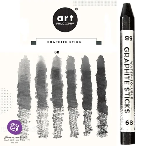 Prima Marketing Art Philosophy Water-Soluble Graphite Stick Softness 6B