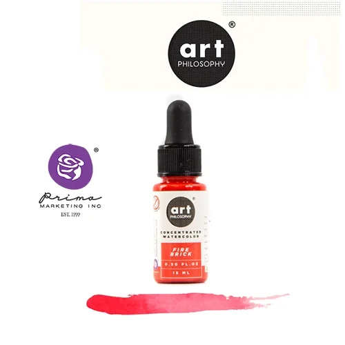 Prima Marketing Art Philosophy Concentrated Watercolor 0.5 fl. oz | 15 ml Fire Brick