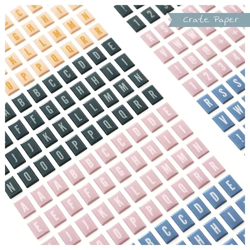 Crate Paper Thickers Puffy Glossy Alpha Backyard Heritage Collection by Maggie Holmes