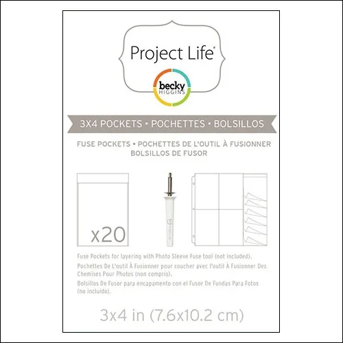 American Crafts Project Life Photo Fuse Pockets 3 x 4 inches