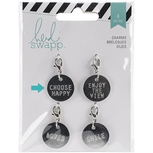 Heidi Swapp Metal Charm Circle [Choose Happy] Wanderlust Collection