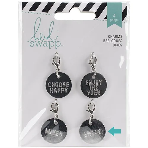 Heidi Swapp Metal Charm Circle [Smile] Wanderlust Collection