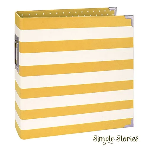 Simple Stories Snap Designer Binder 6x8 Yellow Stripe