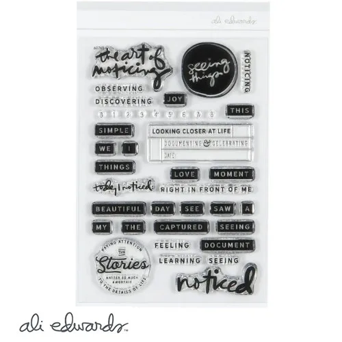 Ali Edwards The Art of Noticing 4 x 6 inch Stamp Set