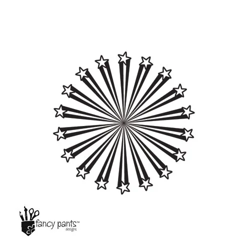 Fancy Pants Designs Mini Acrylic Clear Stamp Star Burst Summer Soul Collection