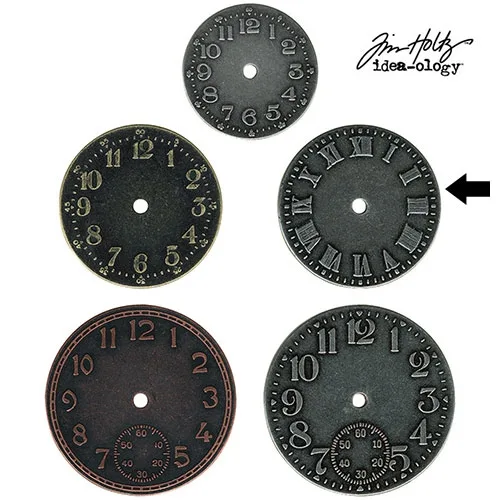 Idea-ology Tim Holtz Metal Clock Face Antique Nickel
