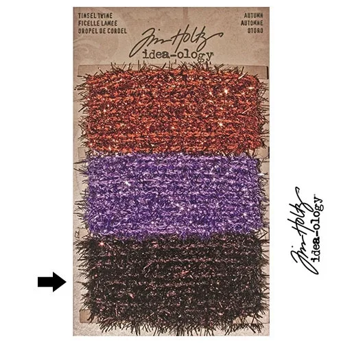 Tim Holtz Idea-ology Tinsel Twine Brown Autumn