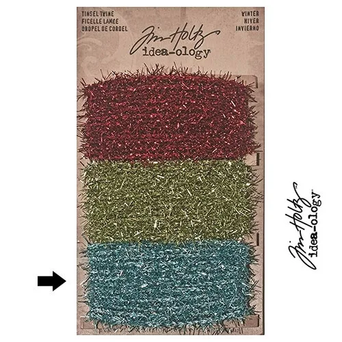 Tim Holtz Idea-ology Tinsel Twine Aqua/Blue Winter