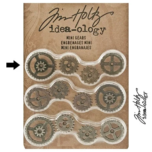 Idea-ology Tim Holtz Metal Mini Gears Brass