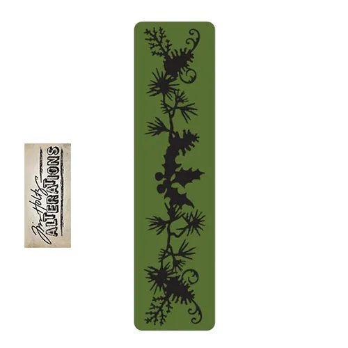 Sizzix Tim Holtz Alterations Texture Fades Embossing Folder Holiday Garland A2 Border