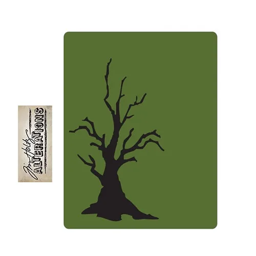 Sizzix Tim Holtz Alterations Texture Fades Embossing Folder Branch Tree A2 Large