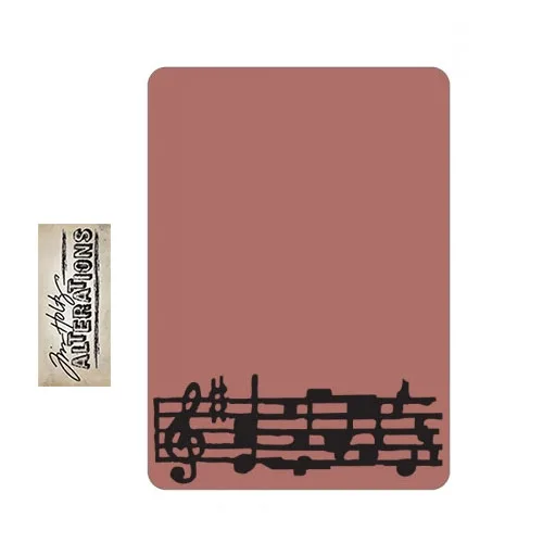 Sizzix Tim Holtz Alterations Texture Fades Embossing Folder Mini Sheet Music A2 Medium