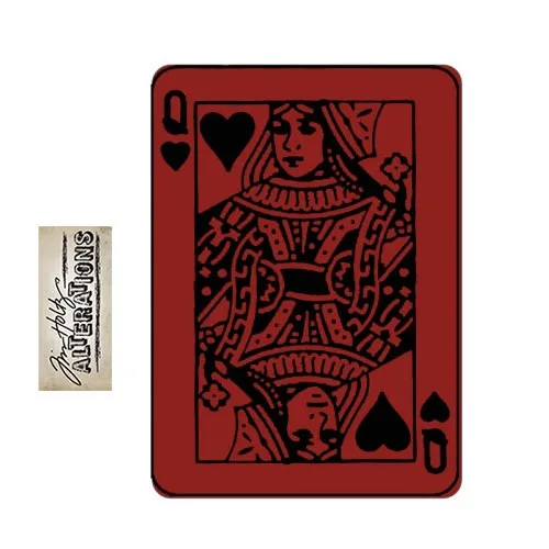 Sizzix Tim Holtz Alterations Texture Fades Embossing Folder Queen of Hearts A2 Medium