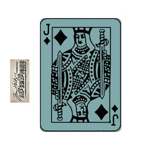 Sizzix Tim Holtz Alterations Texture Fades Embossing Folder Jack of Diamonds A2 Medium