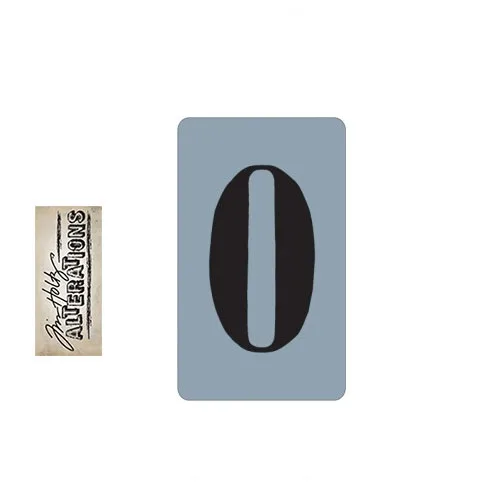 Sizzix Tim Holtz Alterations Texture Trades Embossing Folder Number Zero