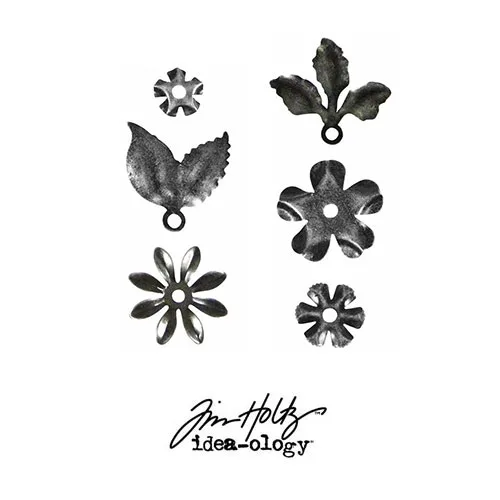 Idea-ology Tim Holtz Metal Foliage + Fasteners Antique Nickel