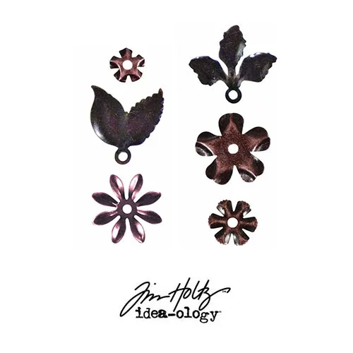 Idea-ology Tim Holtz Metal Foliage + Fasteners Antique Nickel