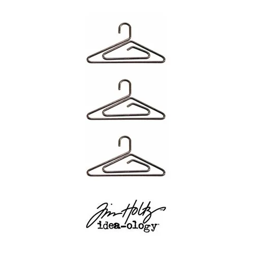 Idea-ology Tim Holtz Metal Hanger Clips Antique Nickel