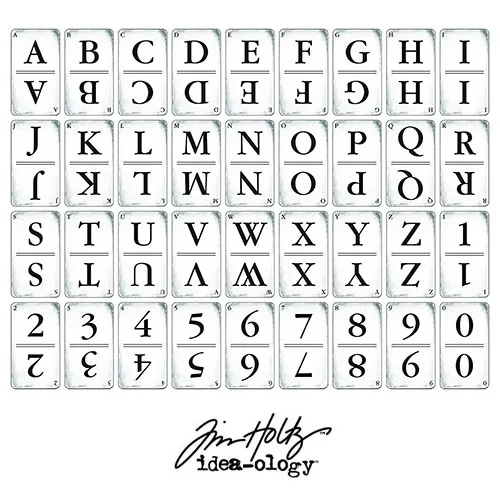 Tim Holtz Idea-ology Cardstock Alpha Cards
