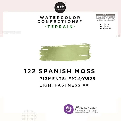 Prima Marketing Art Philosophy Refill Pan SPANISH MOSS 122 - Terrain Watercolor Confections