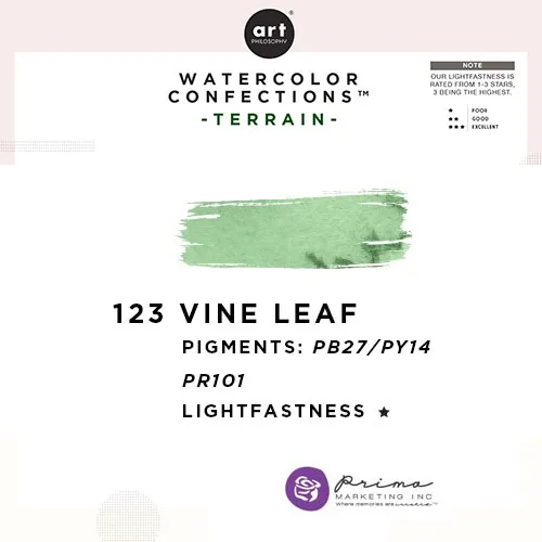 Prima Marketing Art Philosophy Refill Pan VINE LEAF 123 - Terrain Watercolor Confections