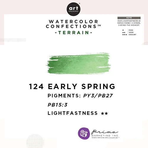 Prima Marketing Art Philosophy Refill Pan EARLY SPRING 124 - Terrain Watercolor Confections