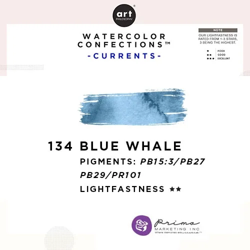 Prima Marketing Art Philosophy Refill Pan BLUE WHALE 134 - Currents Watercolor Confections