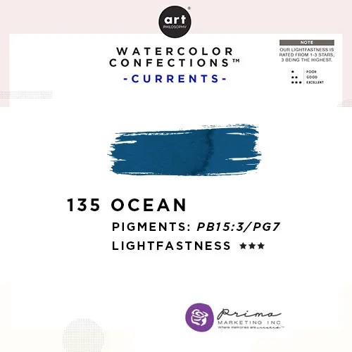Prima Marketing Art Philosophy Refill Pan OCEAN 135 - Currents Watercolor Confections