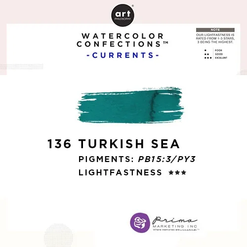 Prima Marketing Art Philosophy Refill Pan TURKISH SEA 136 - Currents Watercolor Confections