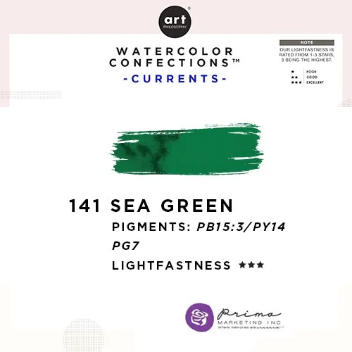 Prima Marketing Art Philosophy Refill Pan SEA GREEN 141 - Currents Watercolor Confections