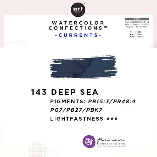 Prima Marketing Art Philosophy Refill Pan DEEP SEA 143 - Currents Watercolor Confections