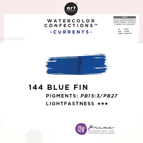 Prima Marketing Art Philosophy Refill Pan BLUE FIN 144 - Currents Watercolor Confections