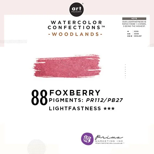 Prima Marketing Art Philosophy Refill Pan FOXBERRY 88 - Woodlands Watercolor Confections