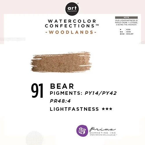Prima Marketing Art Philosophy Refill Pan BEAR 91 - Woodlands Watercolor Confections