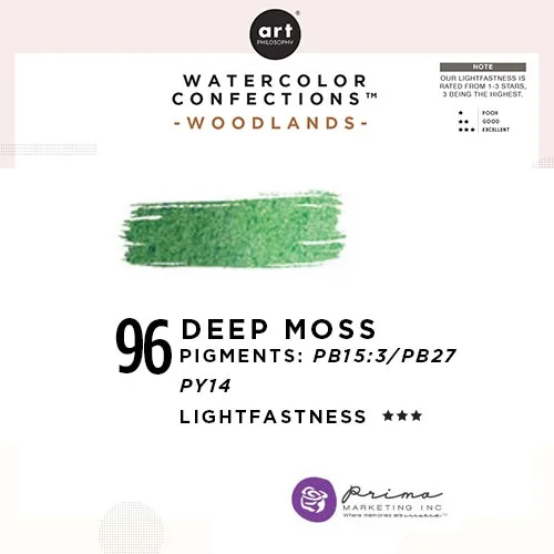 Prima Marketing Art Philosophy Refill Pan DEEP MOSS 96 - Woodlands Watercolor Confections