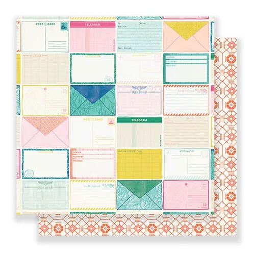 Crate Paper Paper Sheet Postcards Here and There Collection