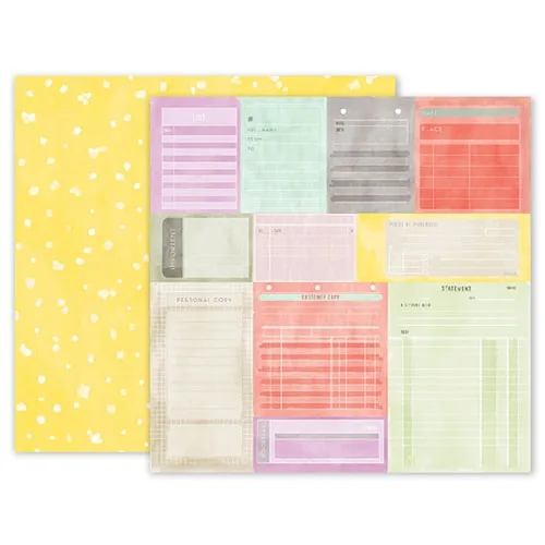 Pink Paislee Paper Sheet Paper 11 Take Me Away Collection by Paige Evans