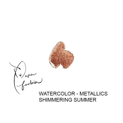 American Crafts Paper Fashion Watercolors Metallics Refill Pan Shimmering Summer