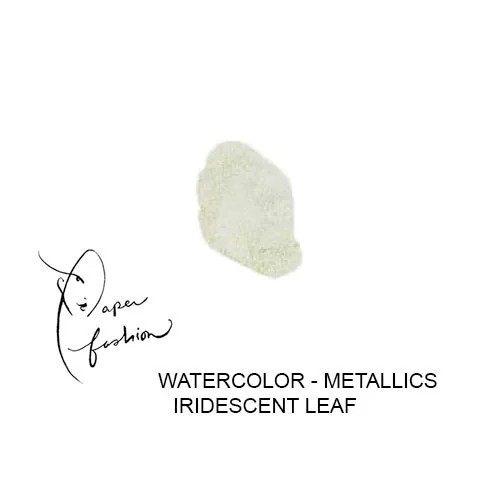 American Crafts Paper Fashion Watercolors Metallics Refill Pan Iridescent Leaf