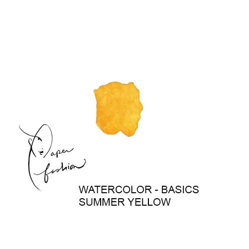 American Crafts Paper Fashion Watercolors Basics Refill Pan Summer Yellow
