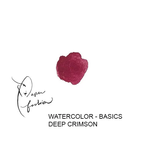 American Crafts Paper Fashion Watercolors Basics Refill Pan Deep Crimson