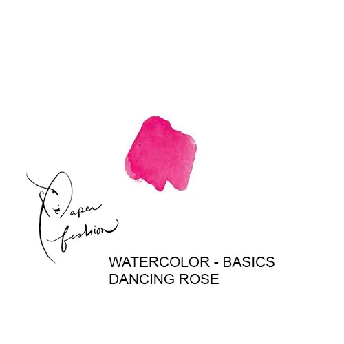 American Crafts Paper Fashion Watercolors Basics Refill Pan Dancing Rose