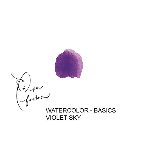 American Crafts Paper Fashion Watercolors Basics Refill Pan Violet Sky