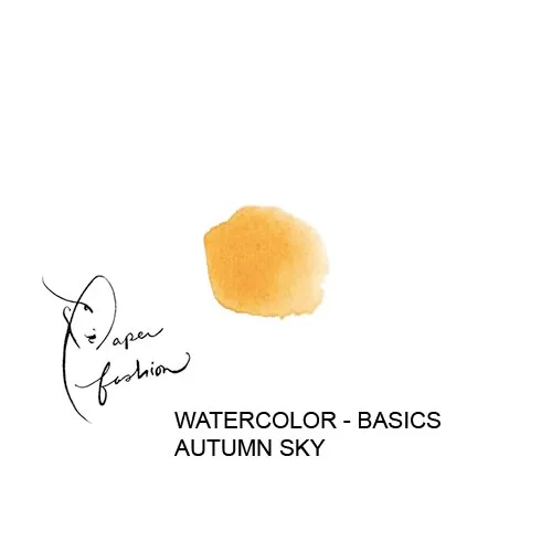 American Crafts Paper Fashion Watercolors Basics Refill Pan Autumn Sky