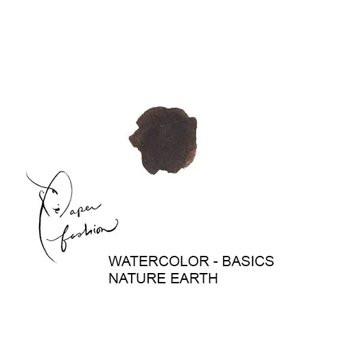 American Crafts Paper Fashion Watercolors Basics Refill Pan Natural Earth