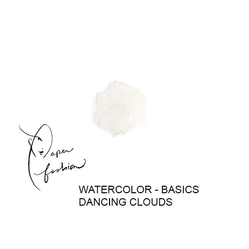 American Crafts Paper Fashion Watercolors Basics Refill Pan Dancing Clouds