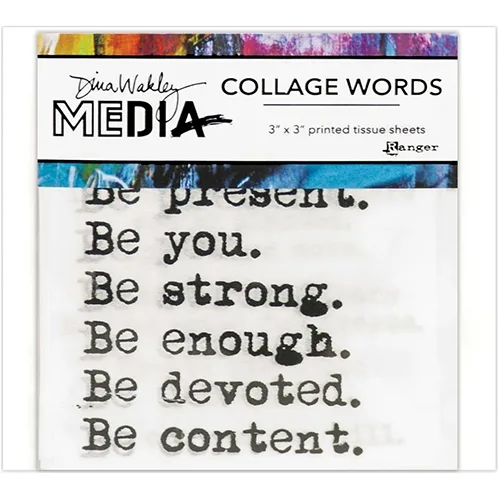 Ranger Dina Wakley Media Printed Tissue Collage Words