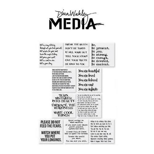 Ranger Dina Wakley Media Printed Tissue Collage Words